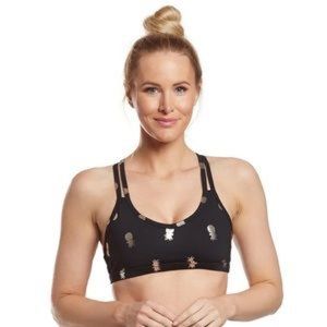Beyond Yoga Gold Pineapple Sports Bra
